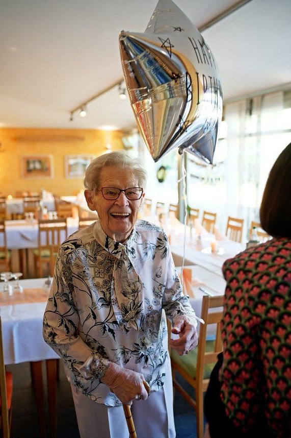 Liesbeth G&ouml;ber aus M&uuml;hlhausen feierte am Sonntag ihren 100. Geburtstag