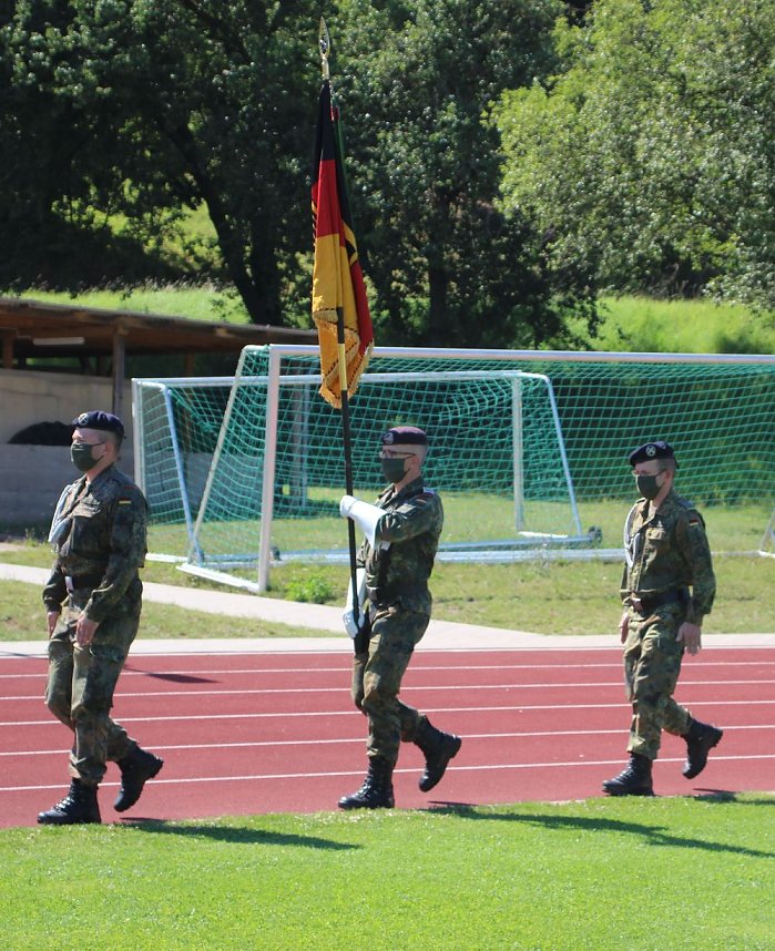 Bei Appell in Sondershausen Kommando &uuml;ber geben