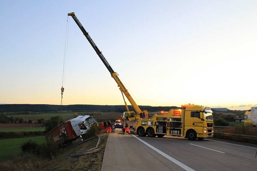 Bergung auf der Autobahn