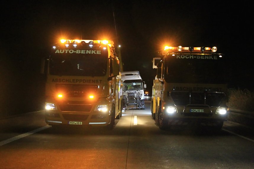 Bergung auf der Autobahn