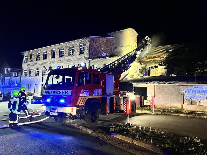 Geb&auml;udebrand in Schlotheim