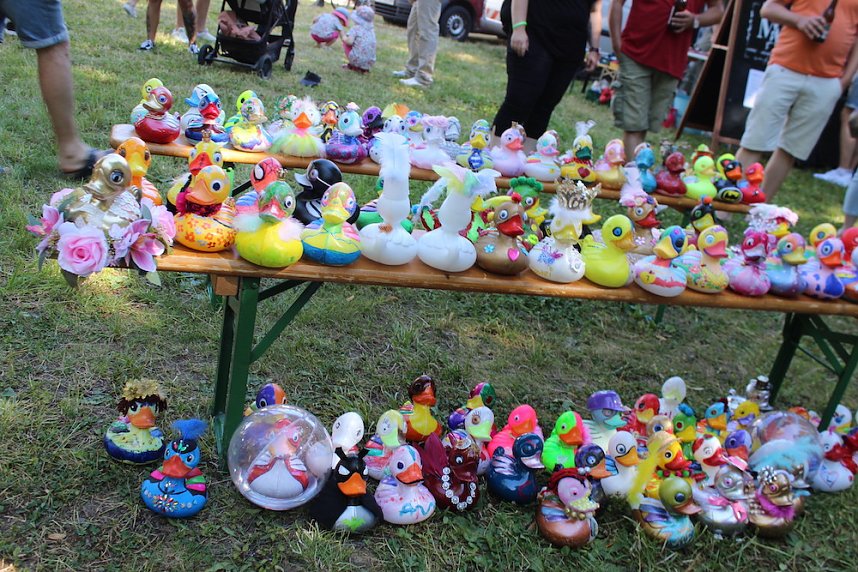 Am Start und an der Strecke des Entenrennens 2022