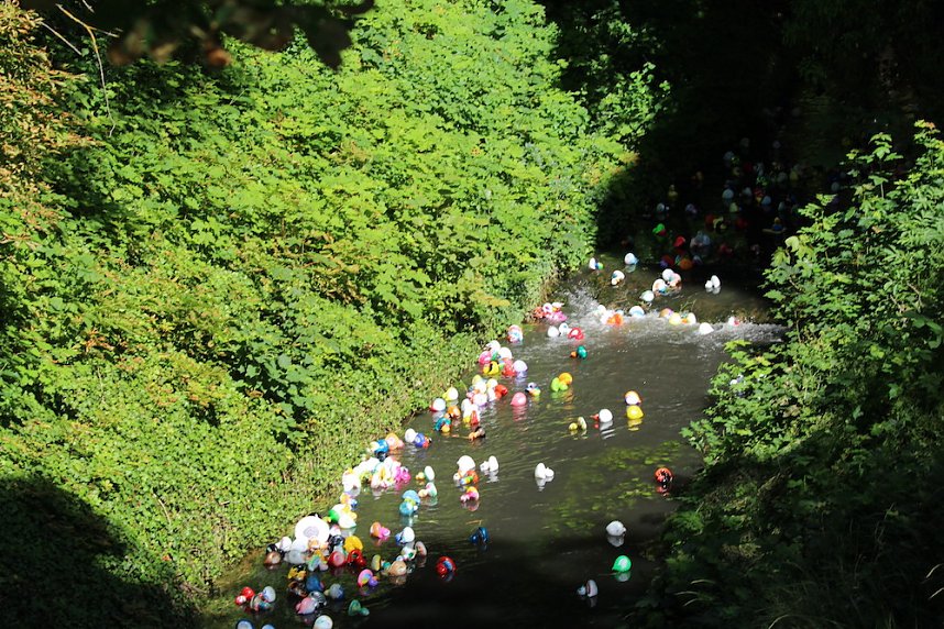 Am Start und an der Strecke des Entenrennens 2022