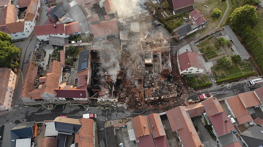Der Tag nach dem Gro&szlig;brand in Bothenheilingen
