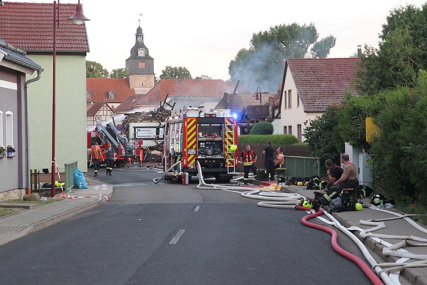 Der Tag nach dem Gro&szlig;brand in Bothenheilingen