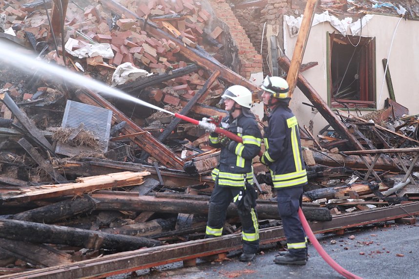 Der Tag nach dem Gro&szlig;brand in Bothenheilingen