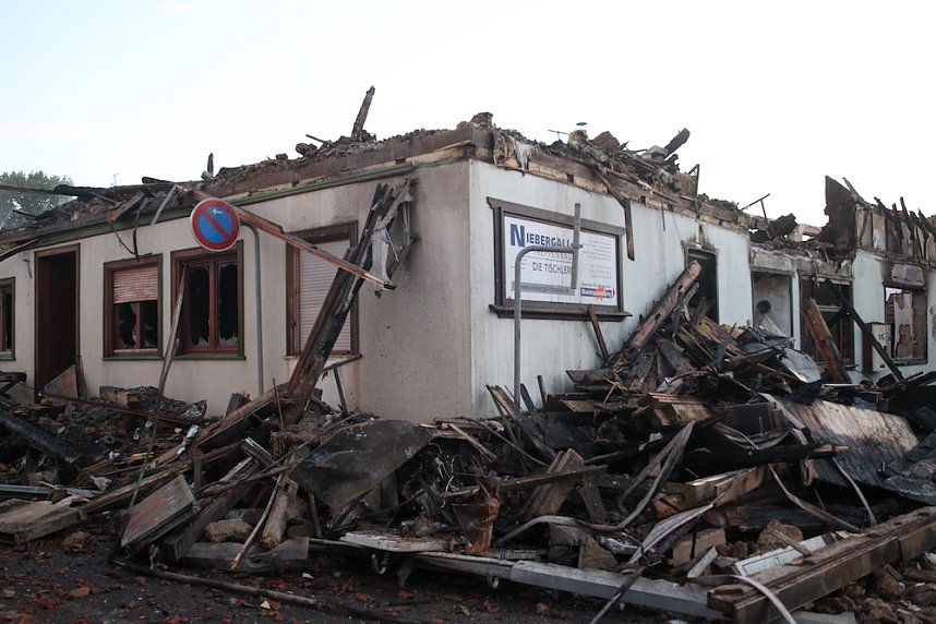 Der Tag nach dem Gro&szlig;brand in Bothenheilingen