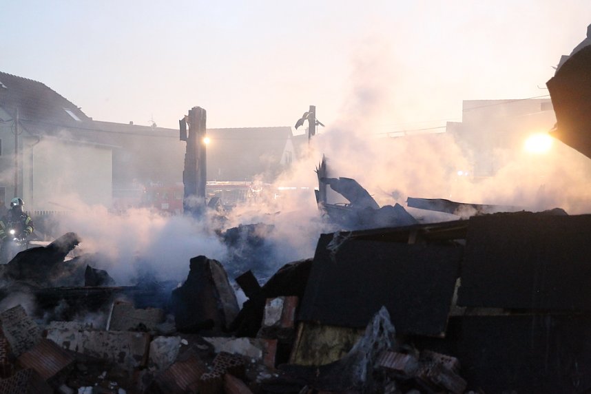 Der Tag nach dem Gro&szlig;brand in Bothenheilingen