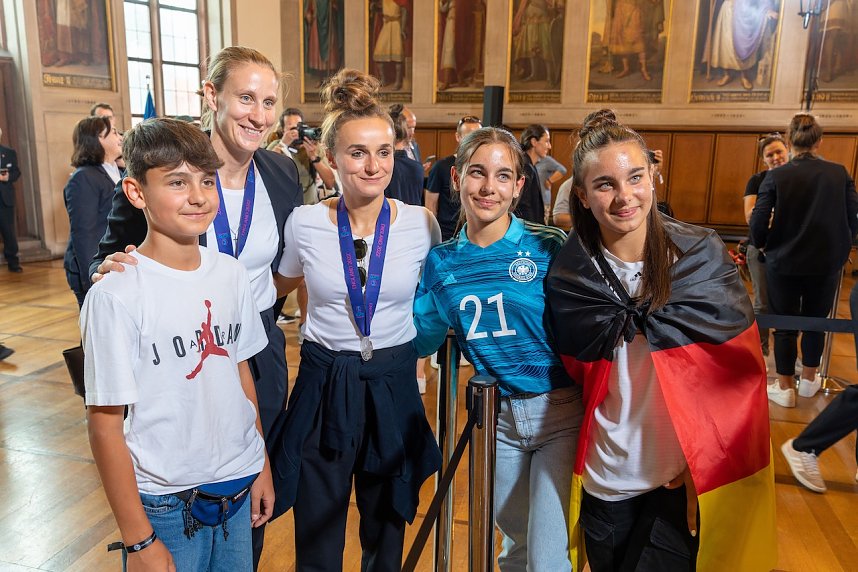 Empfang der Nationalmannschaft in Frankfurt