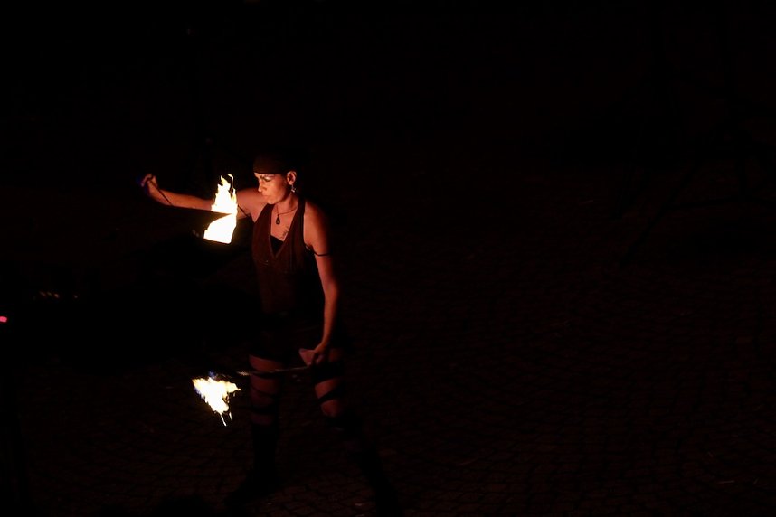 Atemberaubendes Feuerspektakel auf dem T&ouml;pfermarkt in Bad Langensalza