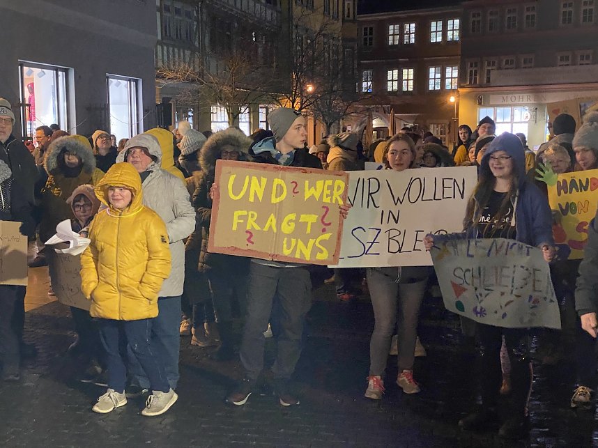Demonstration auf dem Bad Langensalzaer Neumarkt