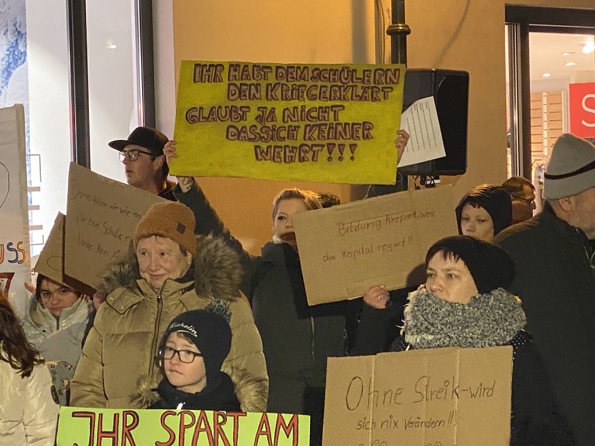 Demonstration auf dem Bad Langensalzaer Neumarkt