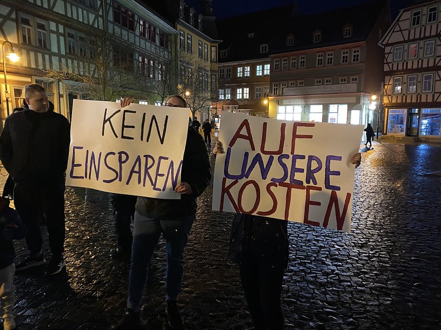 Demonstration auf dem Bad Langensalzaer Neumarkt