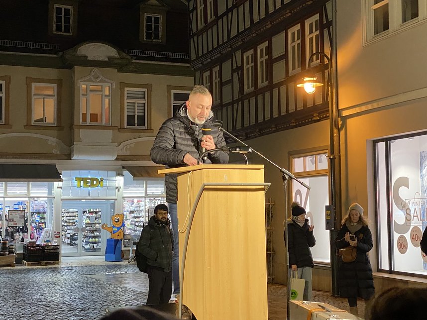 Demonstration auf dem Bad Langensalzaer Neumarkt