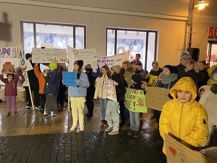 Demonstration auf dem Bad Langensalzaer Neumarkt