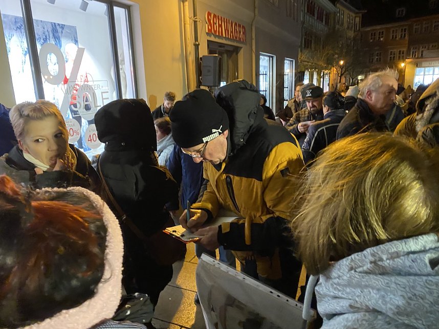 Demonstration auf dem Bad Langensalzaer Neumarkt
