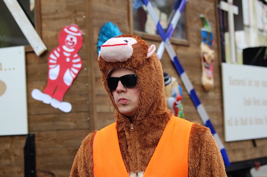 Fr&ouml;hlichbunter Karnevalsumzug in und um Bad Langensalza