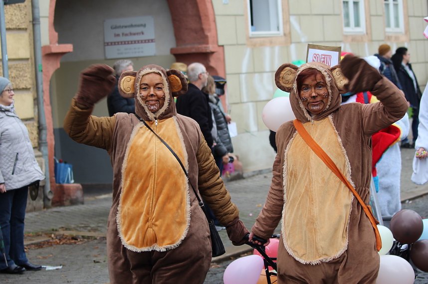 Fr&ouml;hlichbunter Karnevalsumzug in und um Bad Langensalza