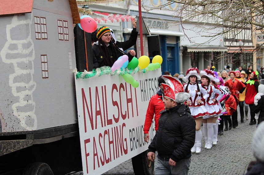 ZUm Karnevalsumzug zog es viele Jecken in die Stadt Bad Langensalza
