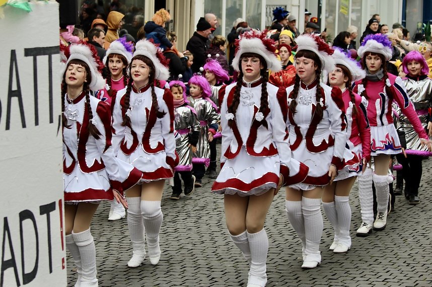 ZUm Karnevalsumzug zog es viele Jecken in die Stadt Bad Langensalza