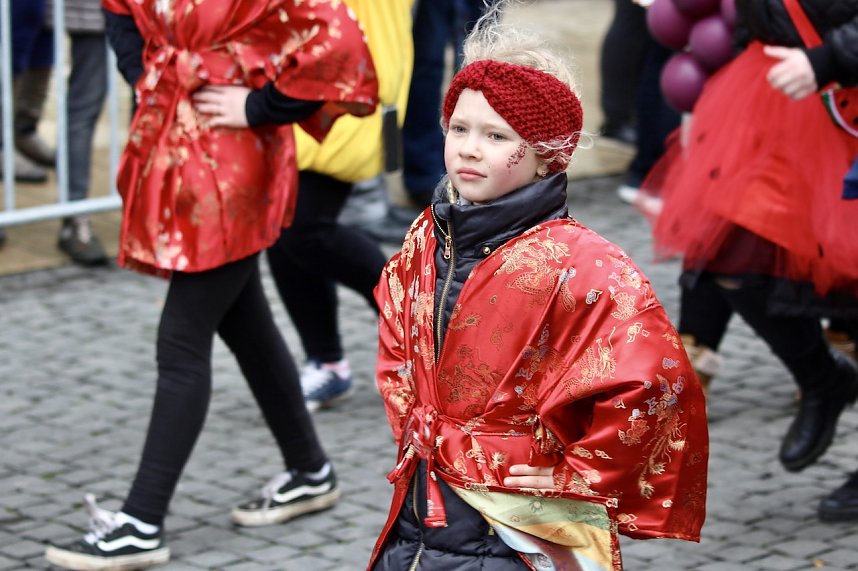 ZUm Karnevalsumzug zog es viele Jecken in die Stadt Bad Langensalza