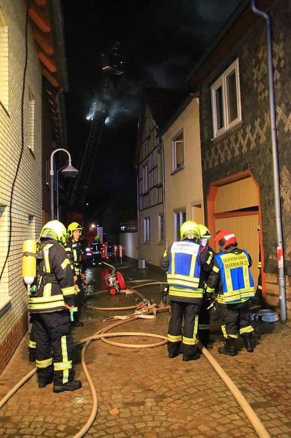 Geb&auml;udebrand in Schlotheim