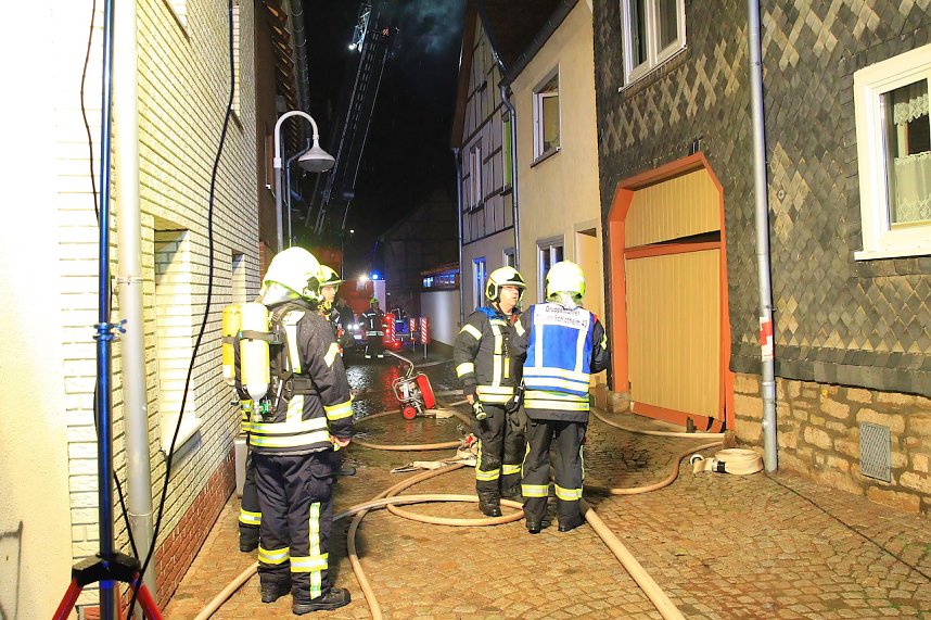 Geb&auml;udebrand in Schlotheim
