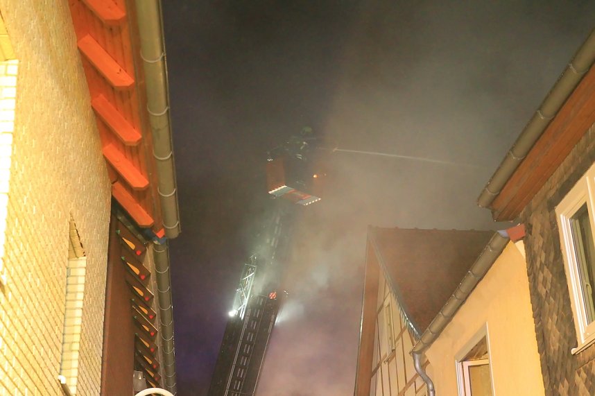 Geb&auml;udebrand in Schlotheim