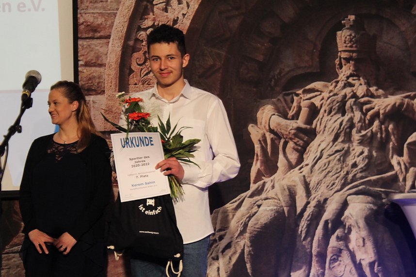 Kyffh&auml;user Sportlergala 2020/2022 -Den 7. Platz besetzte Kerem Sahin von der Kampfkunstschule Artern	(Jiu-Jitsu)