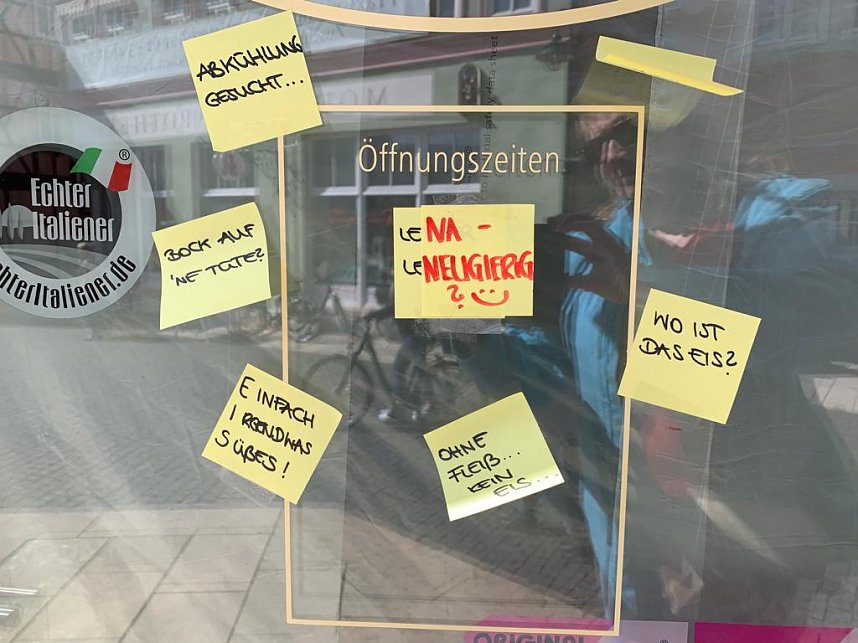Marketingaktion am Eiscaf&eacute;