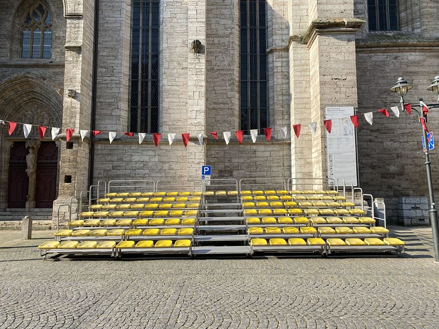 Bereit f&uuml;r den Festumzug am Sonntag: Bad Langensalzas Altstadt