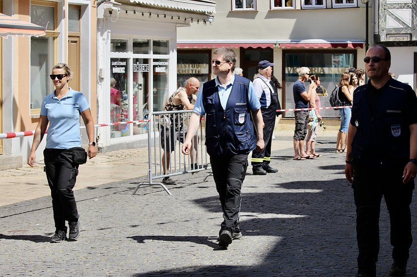 Fr&ouml;hliche Stimmung beim 210 Brunnenfest in Bad Langensalza