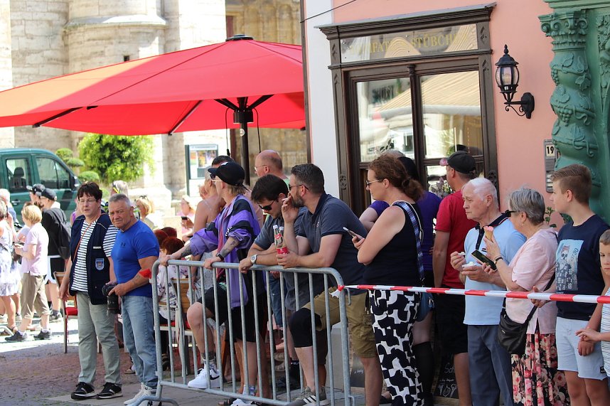 Fr&ouml;hliche Stimmung beim 210 Brunnenfest in Bad Langensalza