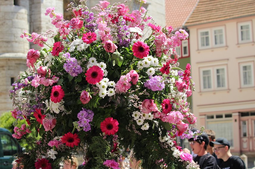 Fr&ouml;hliche Stimmung beim 210 Brunnenfest in Bad Langensalza