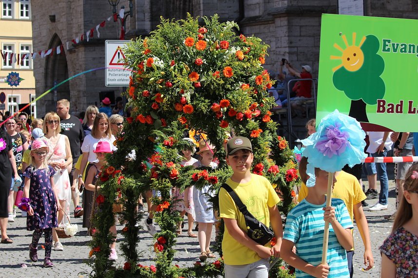 Fr&ouml;hliche Stimmung beim 210 Brunnenfest in Bad Langensalza