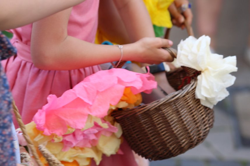 Fr&ouml;hliche Stimmung beim 210 Brunnenfest in Bad Langensalza