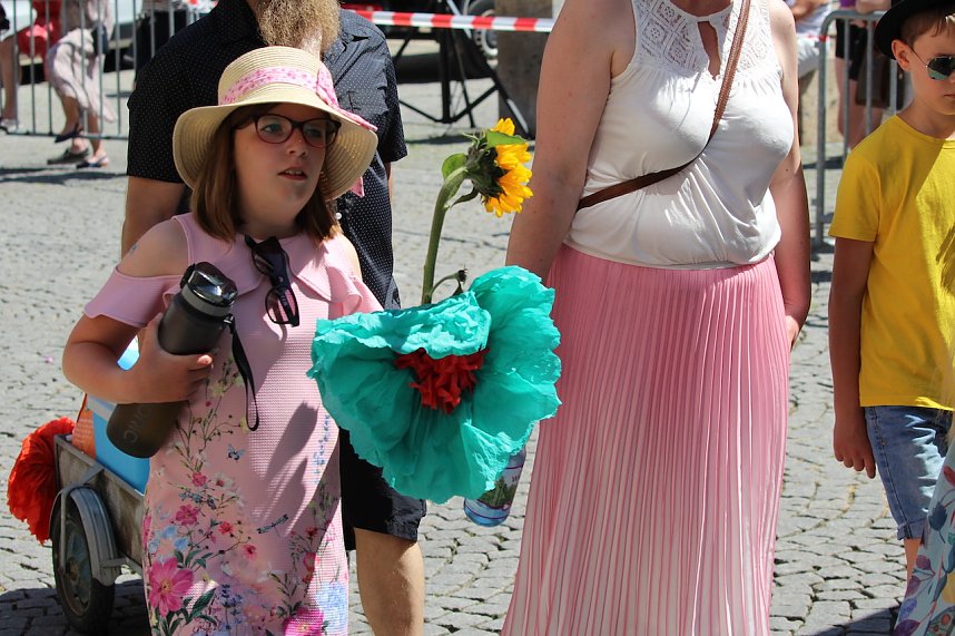 Fr&ouml;hliche Stimmung beim 210 Brunnenfest in Bad Langensalza