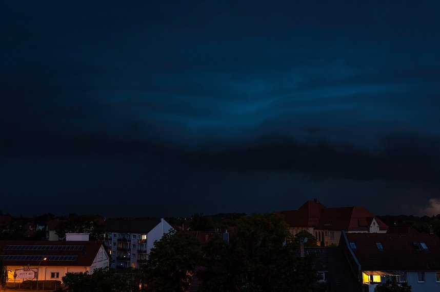 Gewitter gestern Abend &uuml;ber Th&uuml;ringen