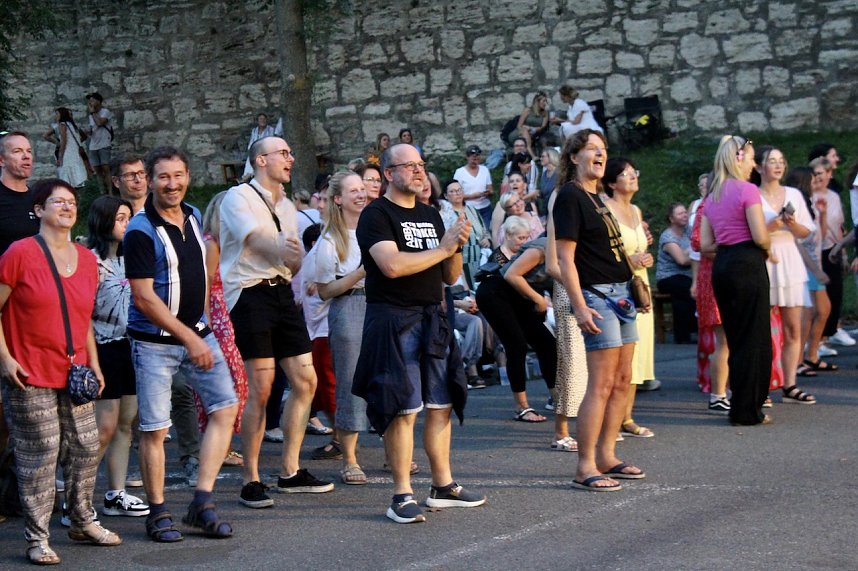 Begeisterte Zuschauerinnen und Zuschauer beim "ABBA Dream Tribute" Konzert in Bad Langensalza