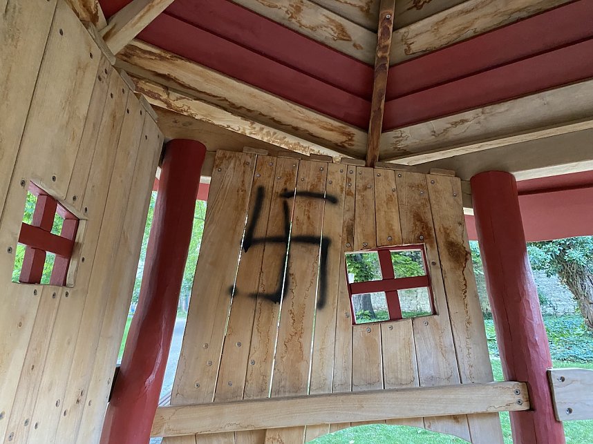 Ds Innere eines Spielturms an der Bad Langensalzaer Stadtmauer