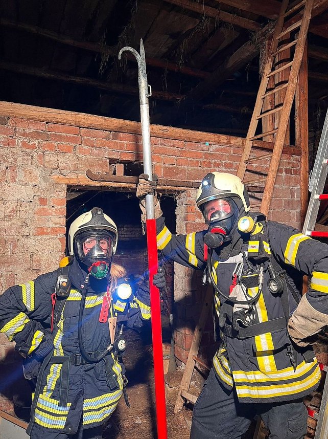 Scheunenbrand in Obermehler