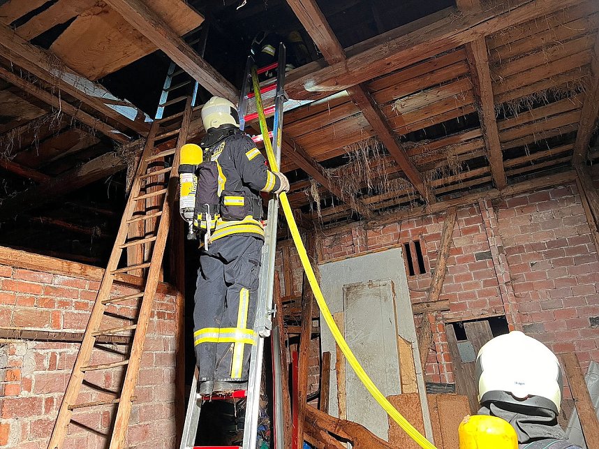 Scheunenbrand in Obermehler