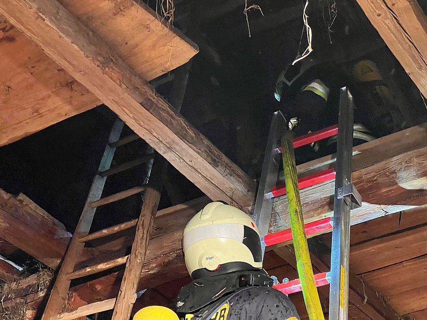 Scheunenbrand in Obermehler