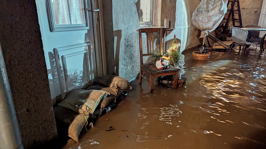 Wassermassen in Windehausen, Dezember 2023