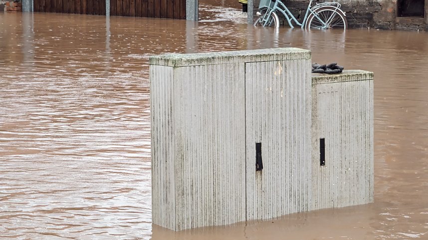 Wassermassen in Windehausen, Dezember 2023