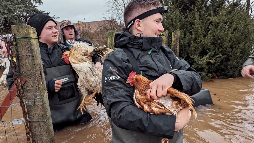 Wassermassen in Windehausen, Dezember 2023