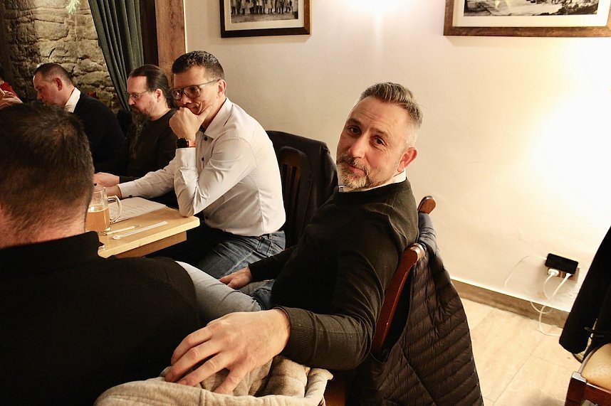 B&uuml;rgermeister Mathias Reinz bei der Aufstellungsversammlung der "B&uuml;rgerliste f&uuml;r unsere Stadt" gestern Abend in der Ratswaage