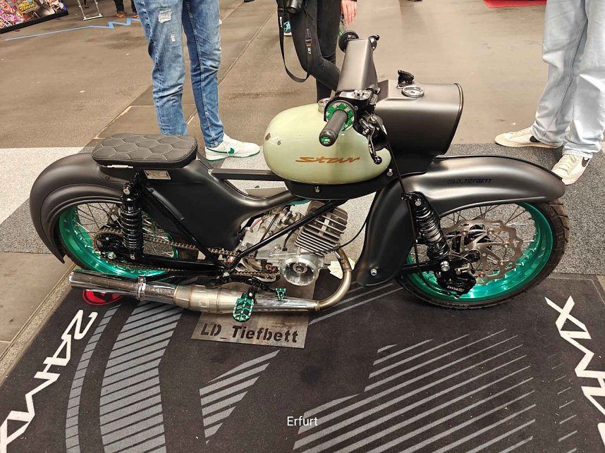 Peter Blei unterwegs auf der Motorradmesse