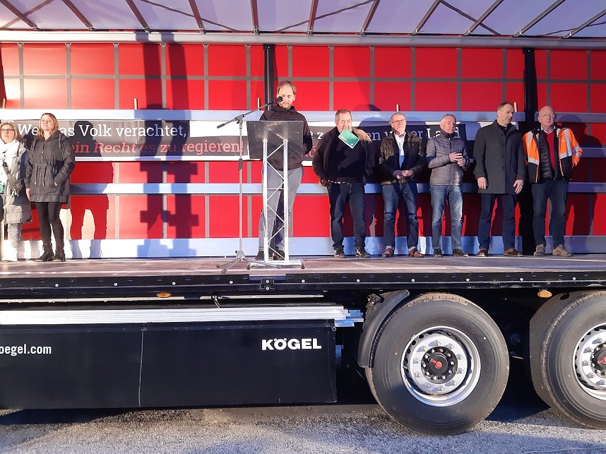 Protestkundgebung auf dem Blobach gestern Abend