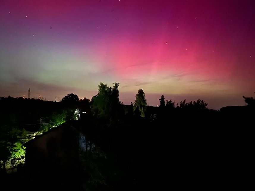 Polarlichter &uuml;ber schmollt in Ostth&uuml;ringen